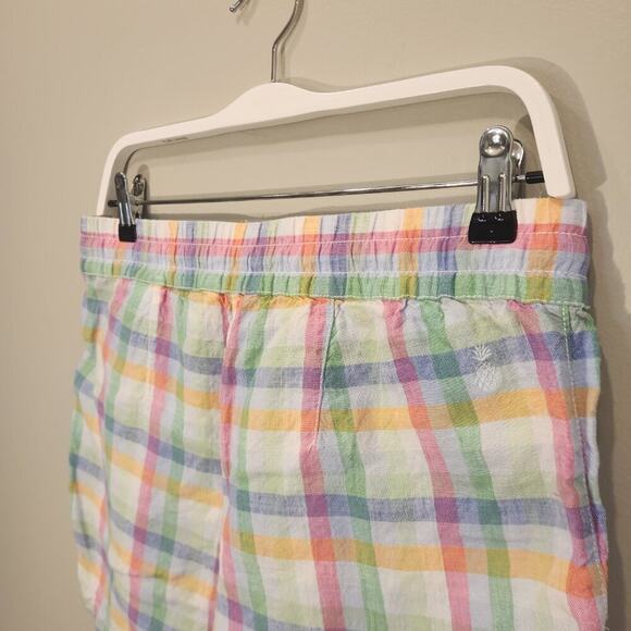 Tommy Bahama Coastal Key High Waist Linen Shorts in Dew Drop - Size S - Picture 4 of 6